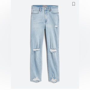 JUST USA Samantha High Rise Distressed Straight Jean Size 10